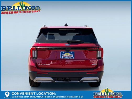 Red Metallic 2026 Ford Explorer Platinum