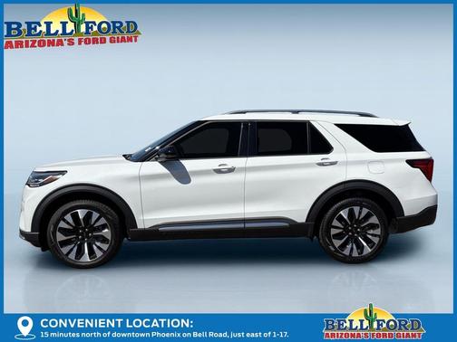 White 2026 Ford Explorer Platinum