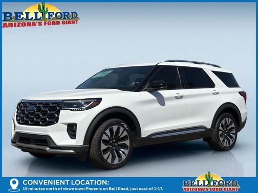 White 2026 Ford Explorer Platinum
