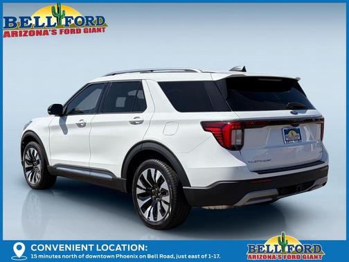 White 2026 Ford Explorer Platinum