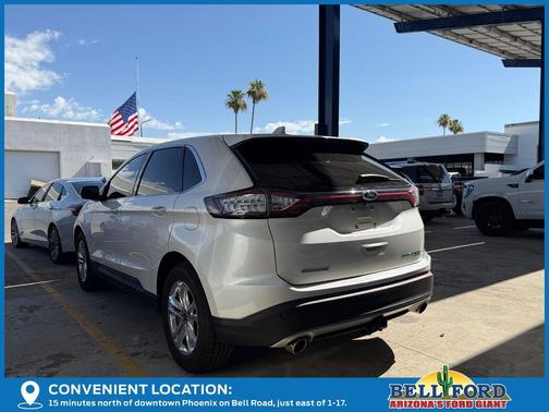 White Platinum Clearcoat Metallic 2018 Ford Edge Titanium