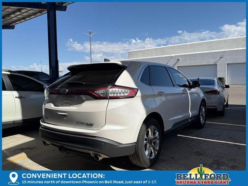 White Platinum Clearcoat Metallic 2018 Ford Edge Titanium