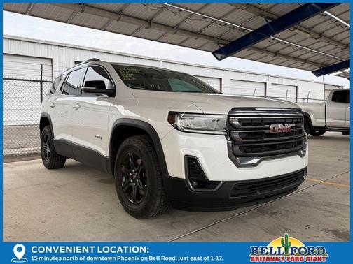 White Frost Tri-Coat 2023 GMC Acadia AT4