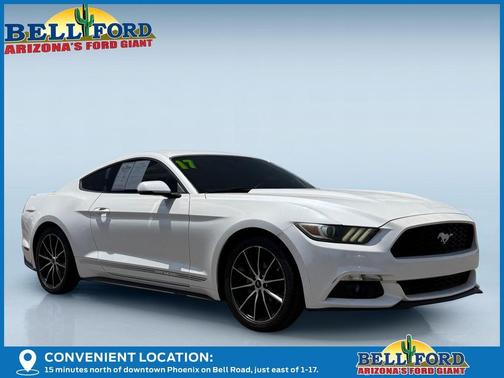 White Platinum Clearcoat Metallic 2017 Ford Mustang EcoBoost Premium