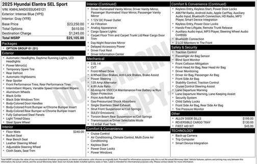 2025 Hyundai ELANTRA Sport