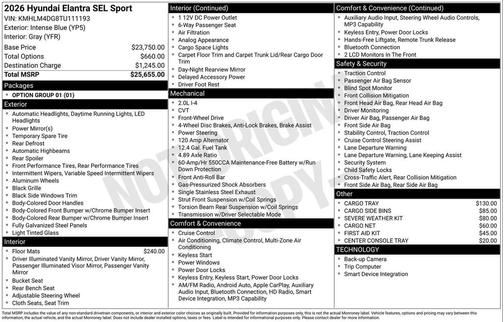 2026 Hyundai ELANTRA Sport