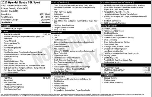 2025 Hyundai ELANTRA Sport