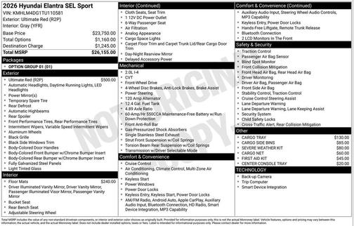 2026 Hyundai ELANTRA Sport