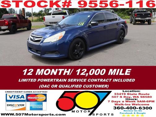 Blue 2011 Subaru Legacy Base