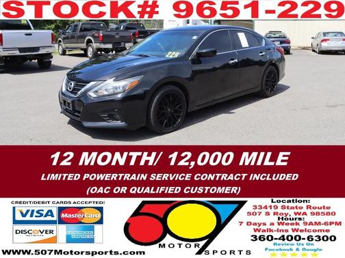Super Black 2016 Nissan Altima 2.5 SR