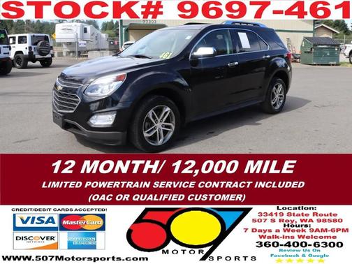 Black 2017 Chevrolet Equinox Premier