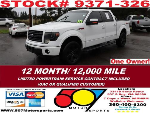 Oxford White 2014 Ford F-150 FX4