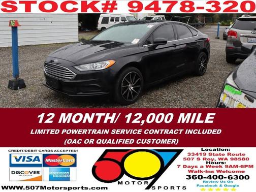 Shadow Black 2017 Ford Fusion S