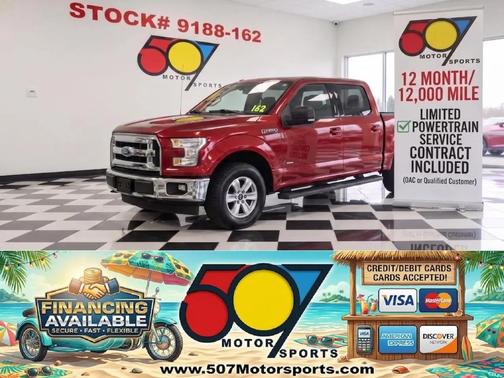 Red 2017 Ford F-150 XLT