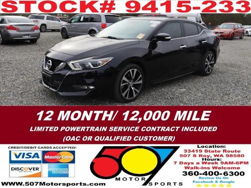 Super Black 2018 Nissan Maxima 3.5 SV