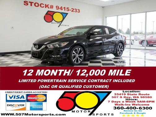 Super Black 2018 Nissan Maxima 3.5 SV