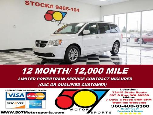 White Knuckle Clearcoat 2019 Dodge Grand Caravan SXT
