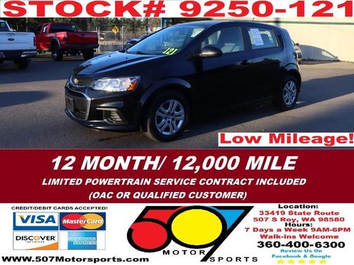 2020 Chevrolet Sonic FWD Hatchback 1FL 5-Door