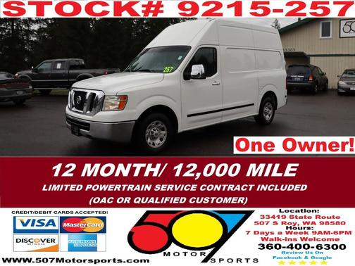 2012 Nissan NV Cargo 2500 SV
