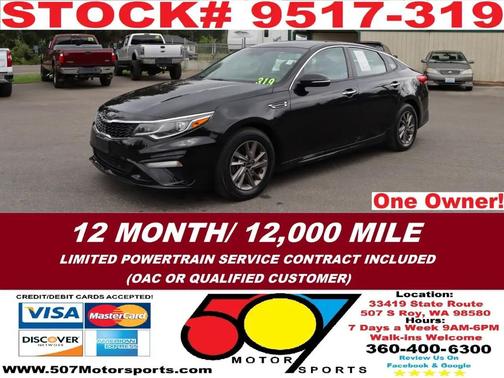Ebony Black 2020 Kia Optima LX