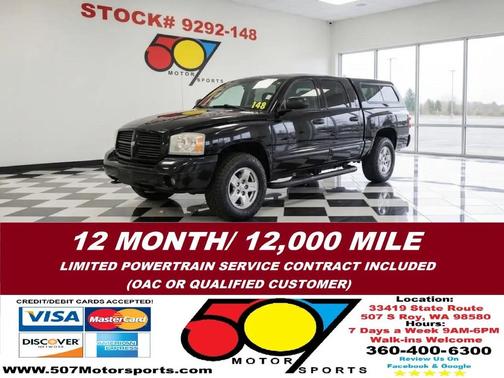 Black 2006 Dodge Dakota Laramie Quad Cab