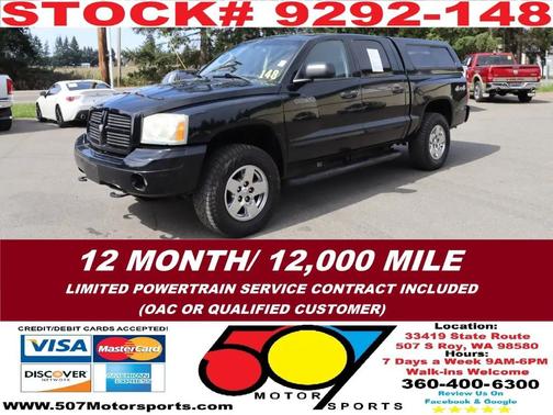 Black 2006 Dodge Dakota Laramie Quad Cab
