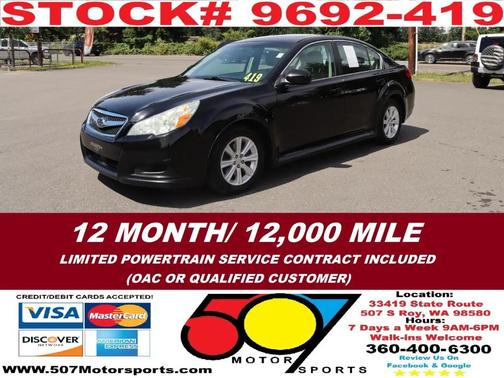 Black 2011 Subaru Legacy Premium