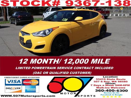 26.2 Yellow 2016 Hyundai Veloster Base
