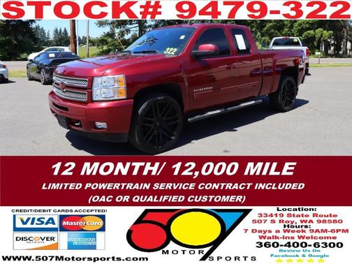 Burgundy 2013 Chevrolet Silverado 1500 LT