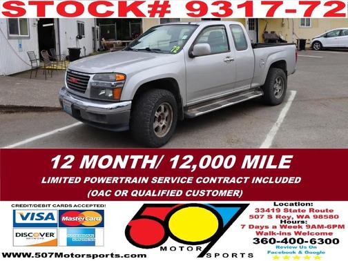 Pure Silver Metallic 2012 GMC Canyon Work Truck