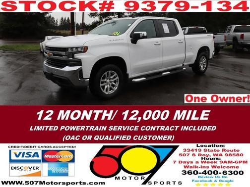 White 2019 Chevrolet Silverado 1500 LT