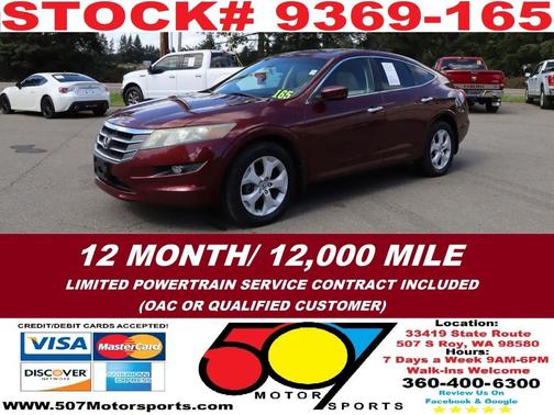 Burgundy 2012 Honda Crosstour EX-L