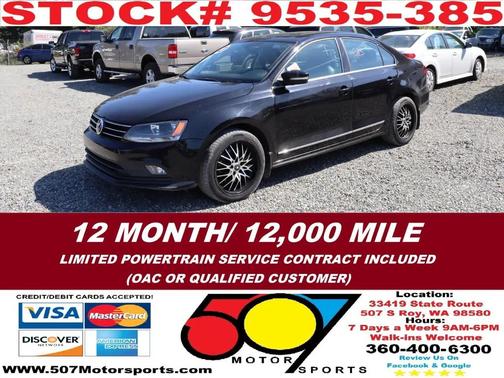 Black 2017 Volkswagen Jetta 1.8T SEL