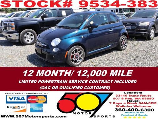 Verde Azzurro (Blue-Green) 2015 FIAT 500 Sport