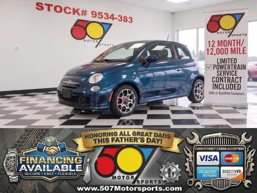 Verde Azzurro (Blue-Green) 2015 FIAT 500 Sport