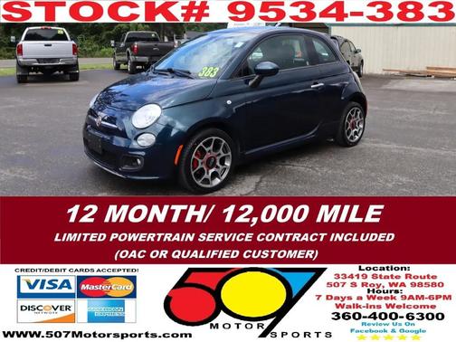 Verde Azzurro (Blue-Green) 2015 FIAT 500 Sport