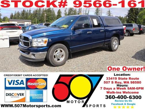 Blue 2007 Dodge Ram 2500 SLT Quad Cab
