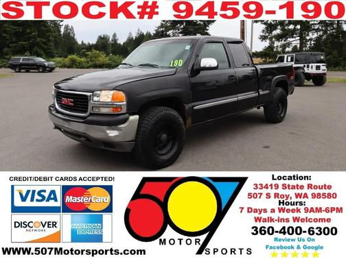 Onyx Black 2000 GMC Sierra 1500 SLE Extended Cab