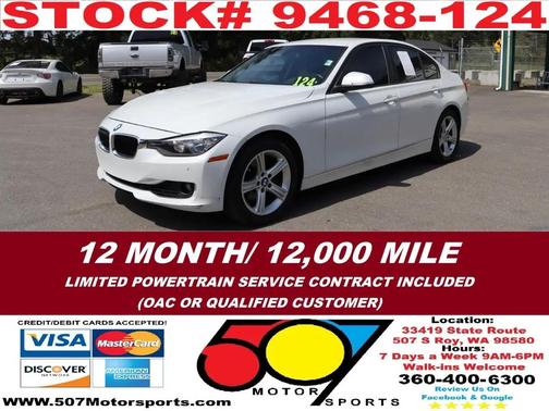 White 2015 BMW 328 328i Sedan