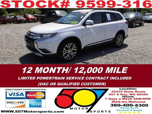 Diamond White Pearl 2016 Mitsubishi Outlander SEL