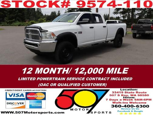 Bright White Clearcoat 2011 Dodge Ram 2500 SLT