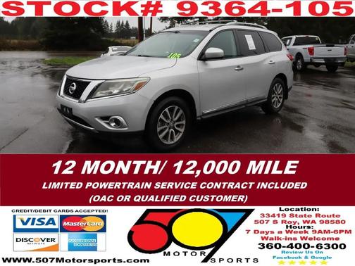 Brilliant Silver 2014 Nissan Pathfinder SL