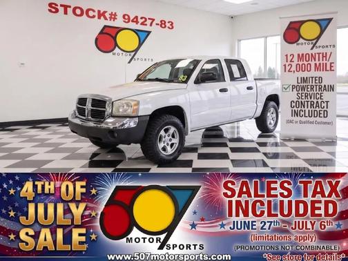 Bright White Clearcoat 2005 Dodge Dakota SLT Quad Cab