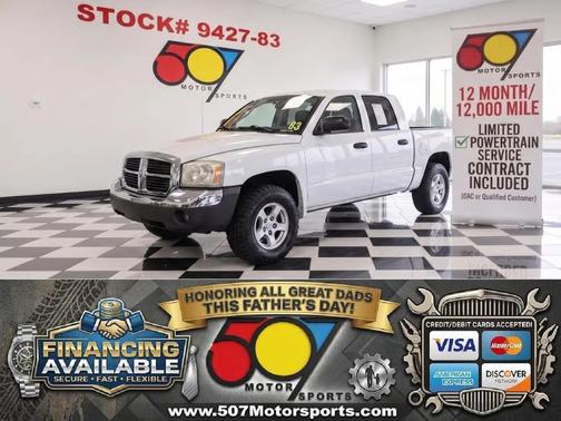 Bright White Clearcoat 2005 Dodge Dakota SLT Quad Cab