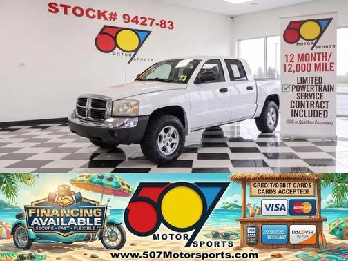 Bright White Clearcoat 2005 Dodge Dakota SLT Quad Cab