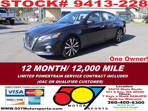 Super Black 2019 Nissan Altima 2.5 Platinum