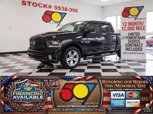 Brilliant Black Crystal Pearl 2016 RAM 1500 Sport