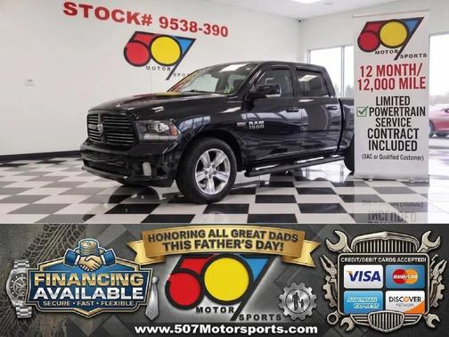 Brilliant Black Crystal Pearl 2016 RAM 1500 Sport