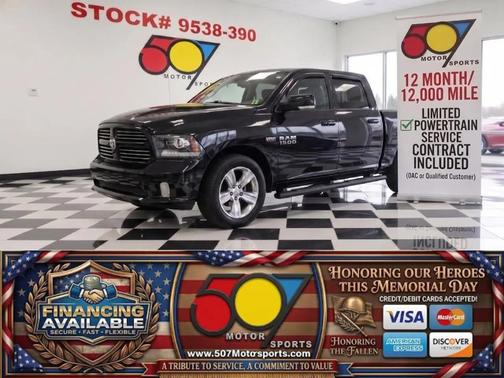 Brilliant Black Crystal Pearl 2016 RAM 1500 Sport