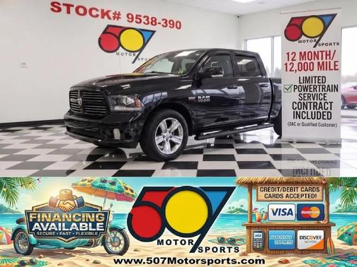 Brilliant Black Crystal Pearl 2016 RAM 1500 Sport